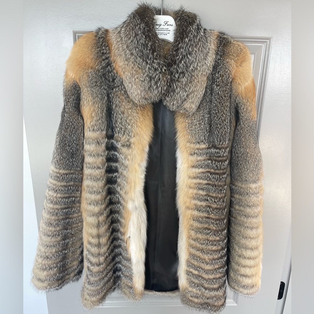 Unisex Natural Red Fox Fur Full Skin Stroller